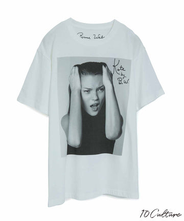 〈Kate Moss by Bruce Weber〉Photo T-shirts WHITE10